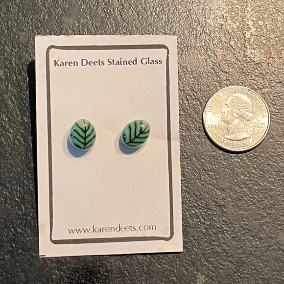 🍀 Karen Deets Stained Glass Post Earrings (NWT) 🍀 - Picture 1 of 5